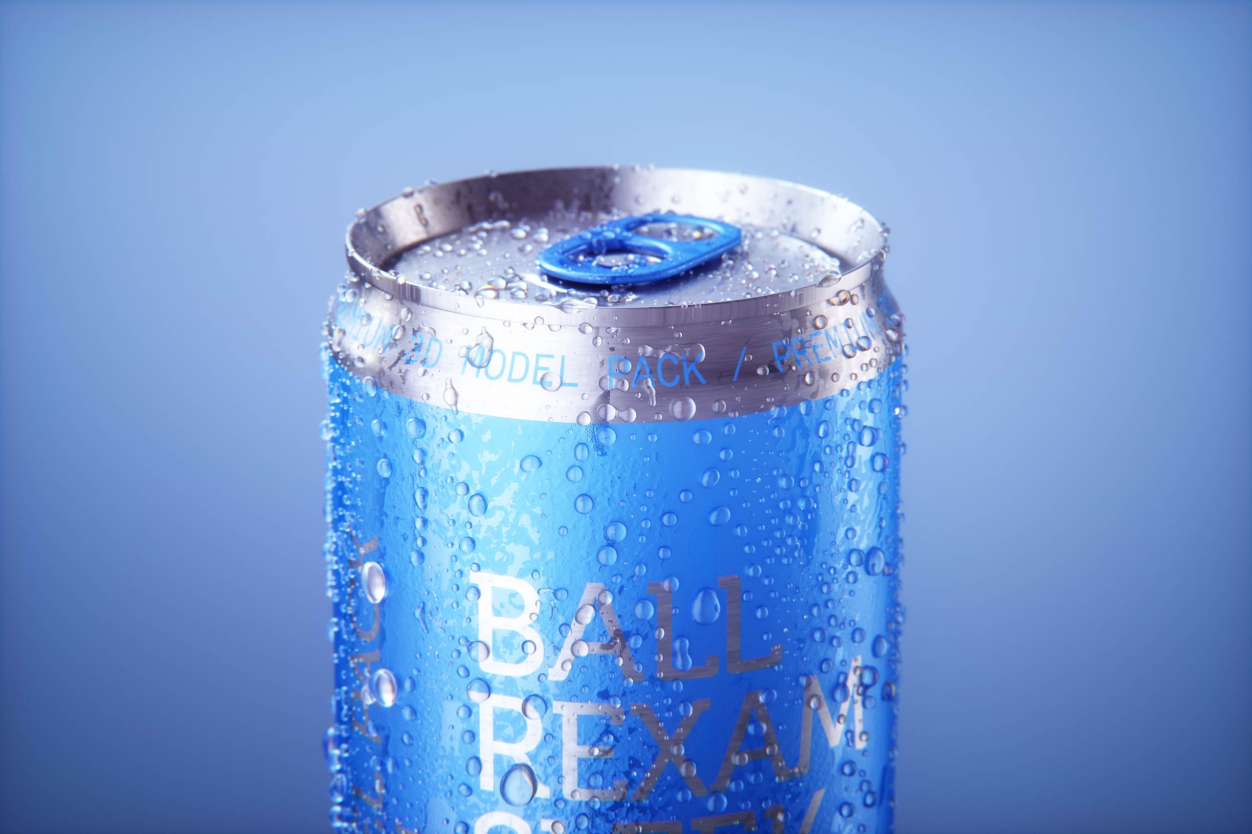 Soda Sleek Can 3D model 355ml