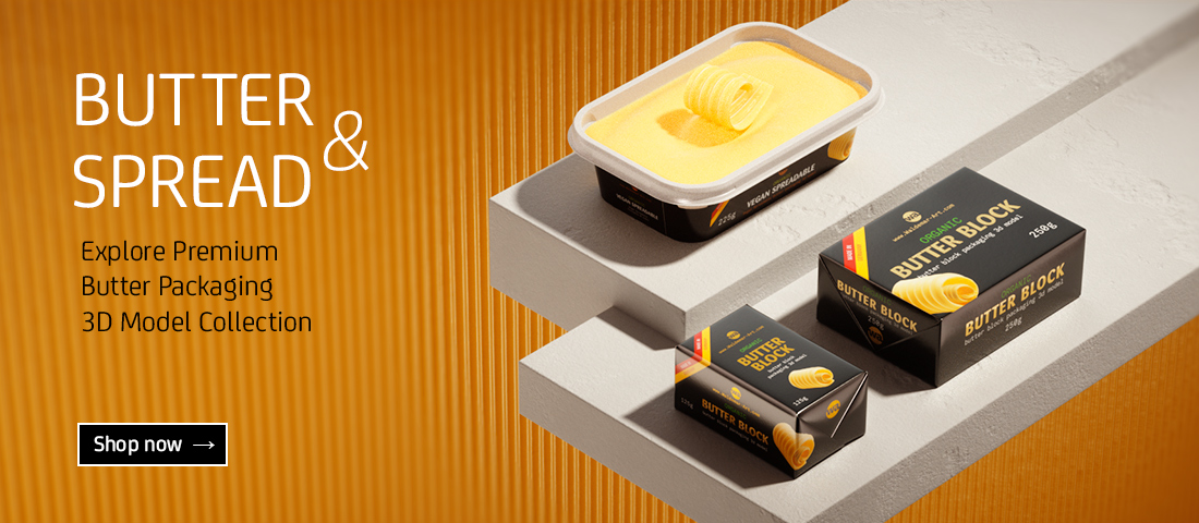 Butter and Spread Packaging 3D models for Download