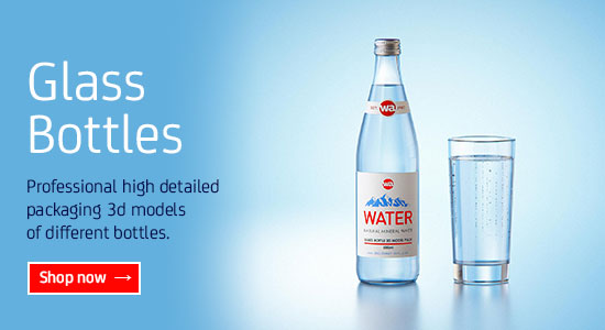 Glass Bottles Packaging 3D models for Download