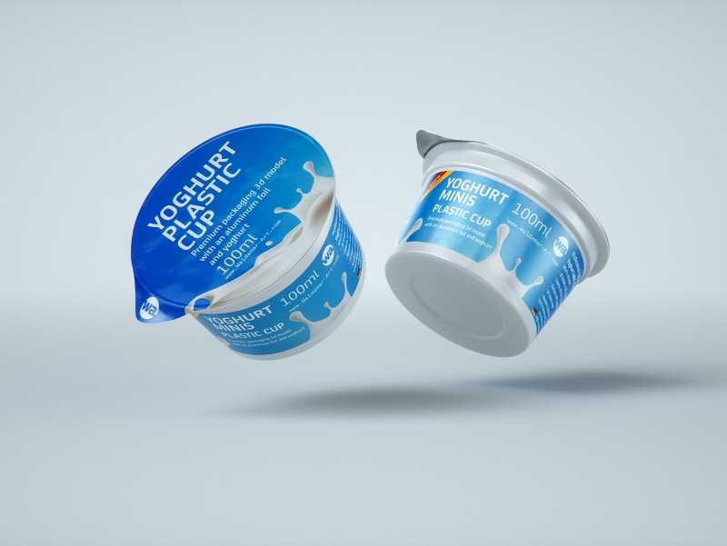 premium 3D model of Yoghurt MINIS 100ml Plastic cup