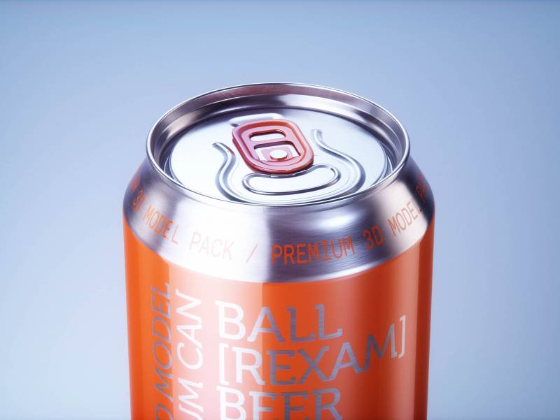 Multi-pack of 24x330ml Standard Beer/Soda Cans packed in cardboard and wrapped in shrink film premium packaging 3d model