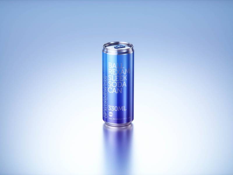 Multipack of 24x330ml Sleek Soda Cans packed in cardboard and wrapped in shrink film premium 3d model