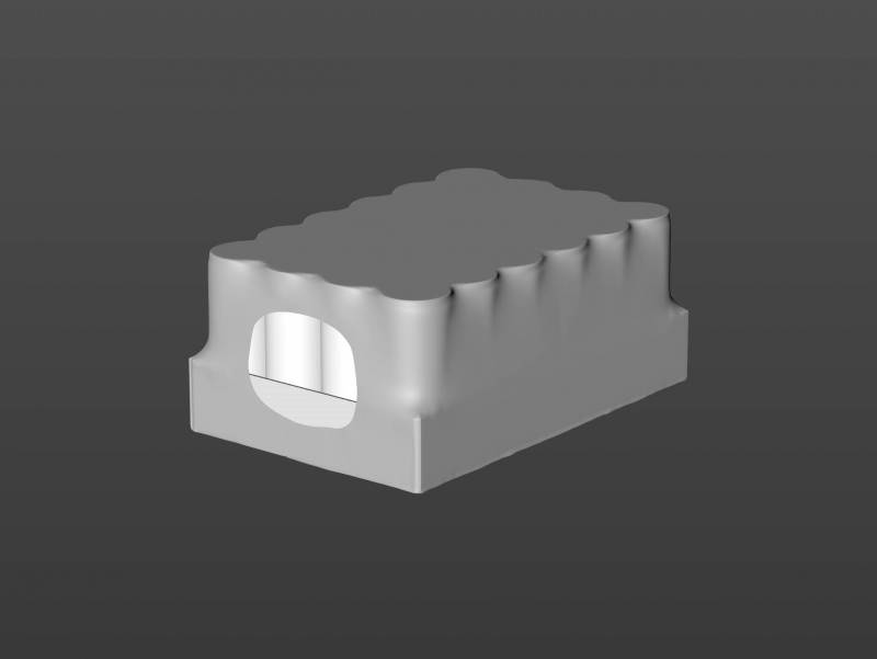 Multipack of 24x330ml Sleek Soda Cans packed in cardboard and wrapped in shrink film premium 3d model