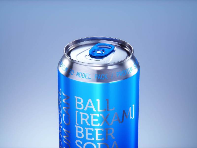 Premium Multi-pack Packaging 3D model with 4 Sets of 6x500ml Standard Cans Each, Wrapped in Shrink Film and Packed in Cardboard