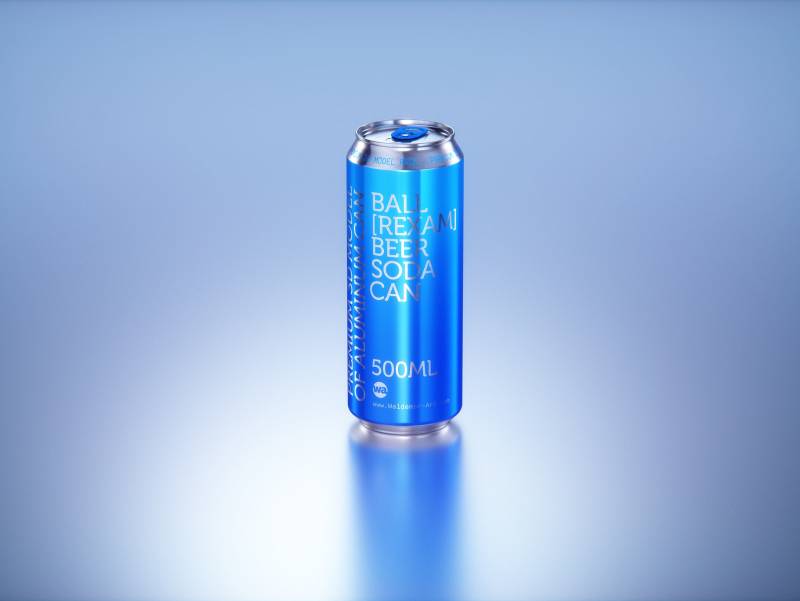 Multi-pack of 24x500ml Standard Beer/Soda Cans packed in cardboard and wrapped in shrink film premium packaging 3d model