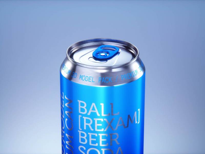 Multi-pack of 24x500ml Standard Beer/Soda Cans packed in cardboard and wrapped in shrink film premium packaging 3d model