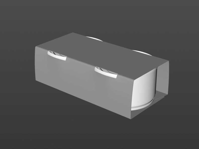 2x60g Metal Can for Canned Food Carton Pack 3D model