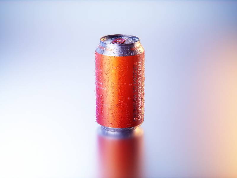 BALL (REXAM) Metal Standard Aluminum Beer/Soda Can 350/355ml packaging 3D model with water condensation and frost