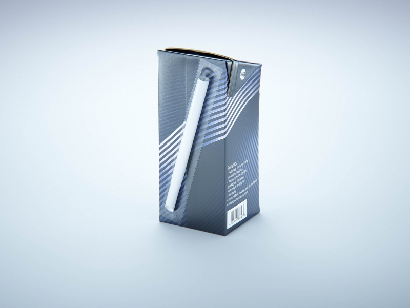 Premium 3D Model of 3x200ml Tetra Brik Edge Cartons in Shrink Film Wrap