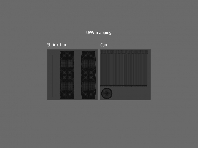 Premium packaging 3D Model of 4x473ml Standard Soda Cans in Shrink Film Wrap