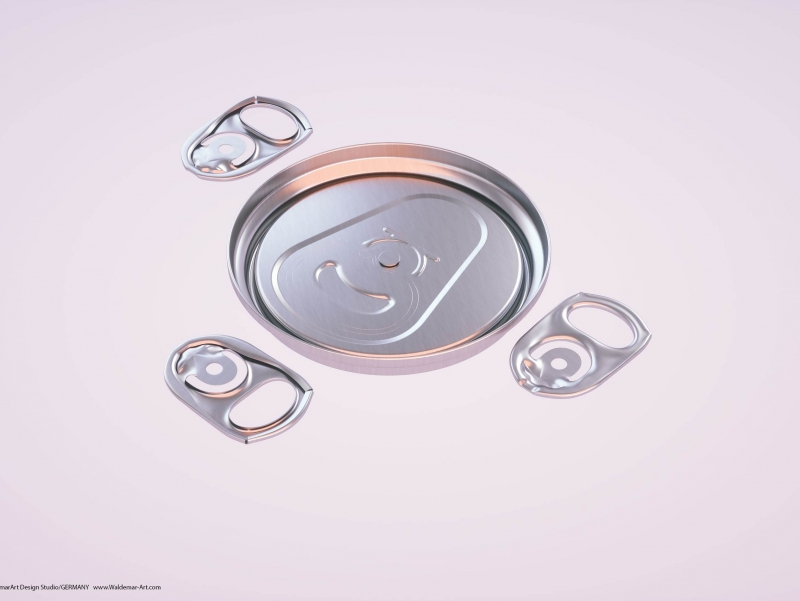 Premium packaging 3D Model of 4x500ml Standard Beer/Soda Cans in Smooth Shrink Film Wrap