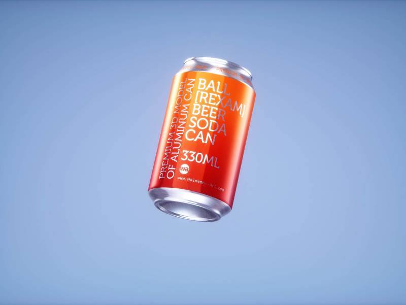 4 Sets of 6x330ml Standard Cans Each, Wrapped in Shrink Film and Packed in Cardboard Multi-pack Packaging 3D model pack