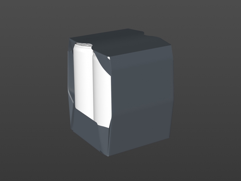 Premium Packaging 3D Model of carton package for 4x250ml Slim Soda Can  