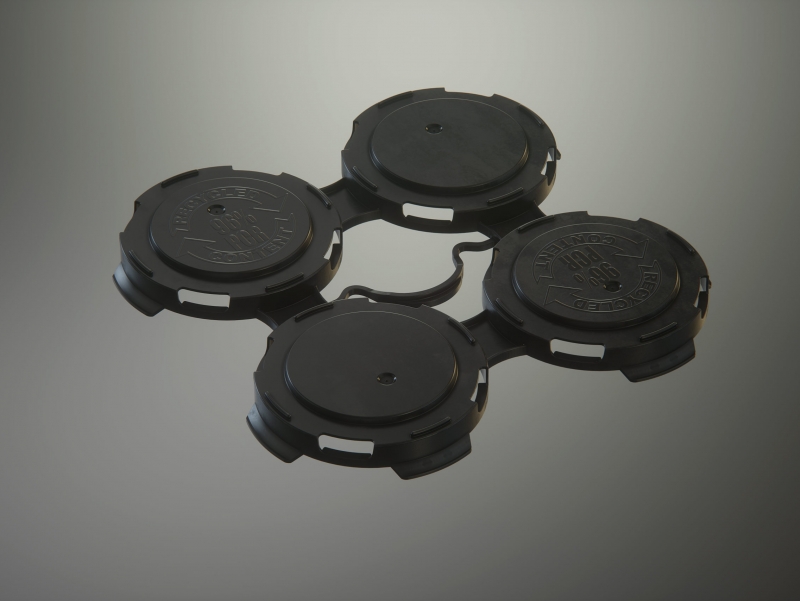 4x PakTech Plastic Handle for Metal Cans 3D model