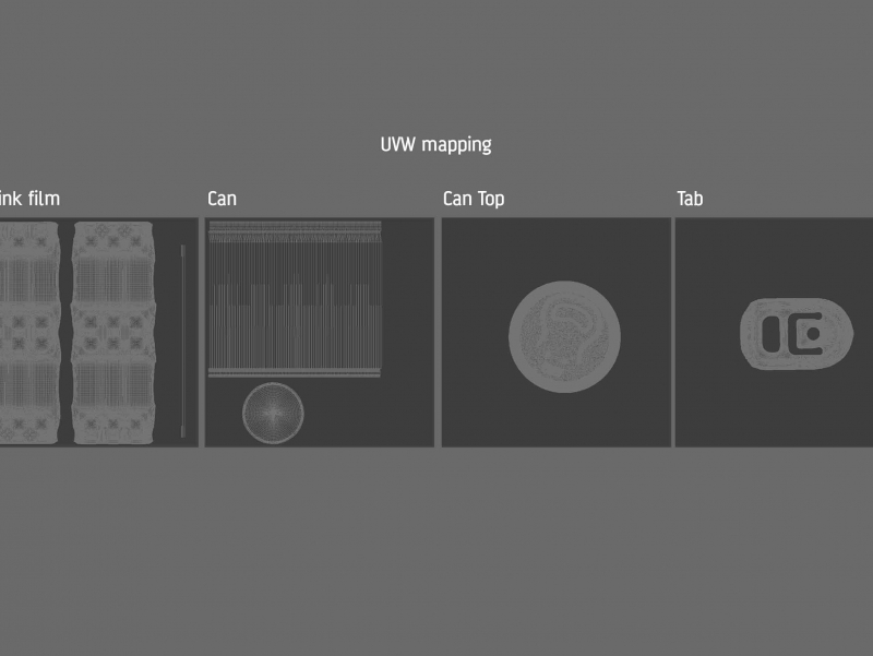 Premium packaging 3D Model of 6x568ml Standard Beer/Soda Cans in Shrink Film Wrap