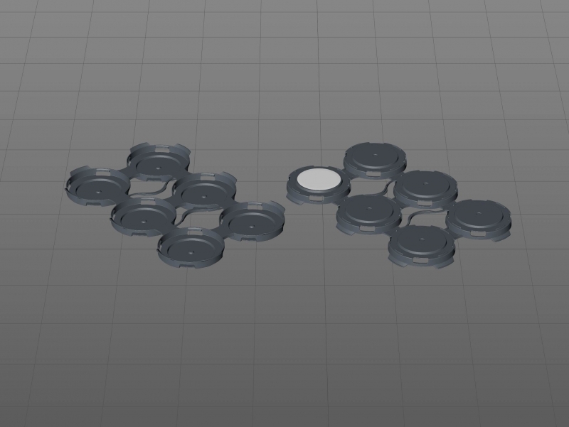 6x PakTech Plastic Handle for Metal Cans 3D model