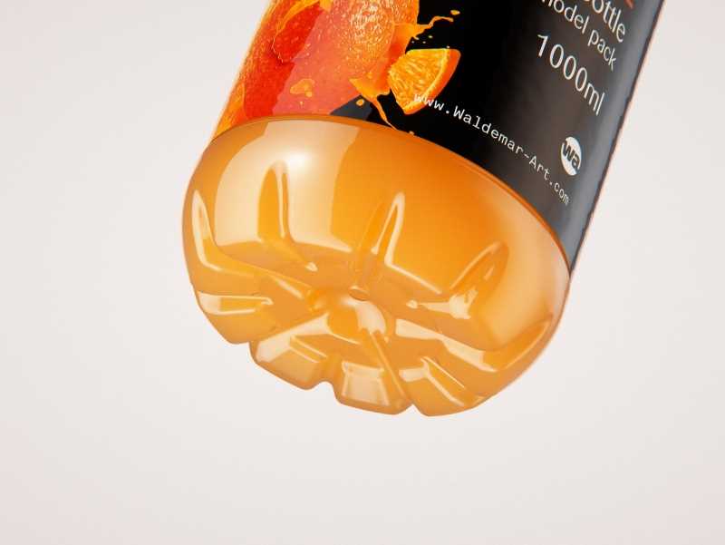 Affinee Juice PET Plastic Bottle 1000ml packaging 3d model pack