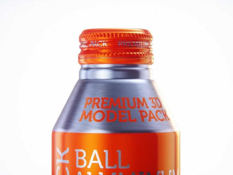 Alumi-tek (Alumitek) Aluminum Bottle packaging 3d model 12oz-355ml