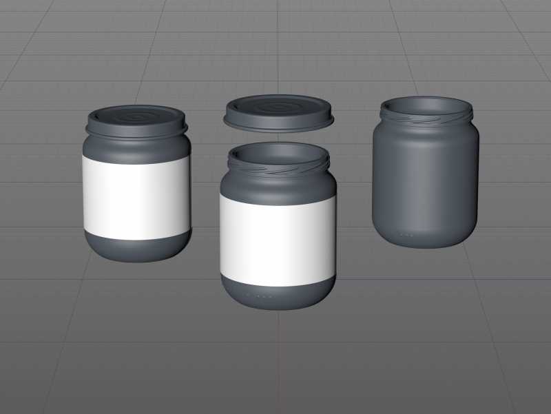 Packaging 3D model of Baby Food Glass Jar 125g