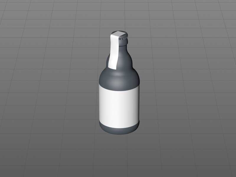 STEINIE Beer Glass Bottle 330ml with crown cork and labels packaging 3d model pak