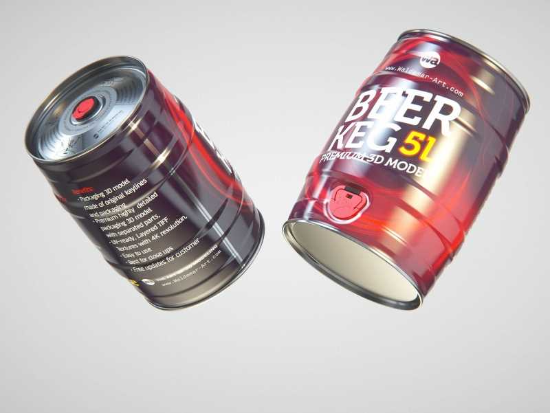 Beer Metal KEG 5L (5000ml) 3D model