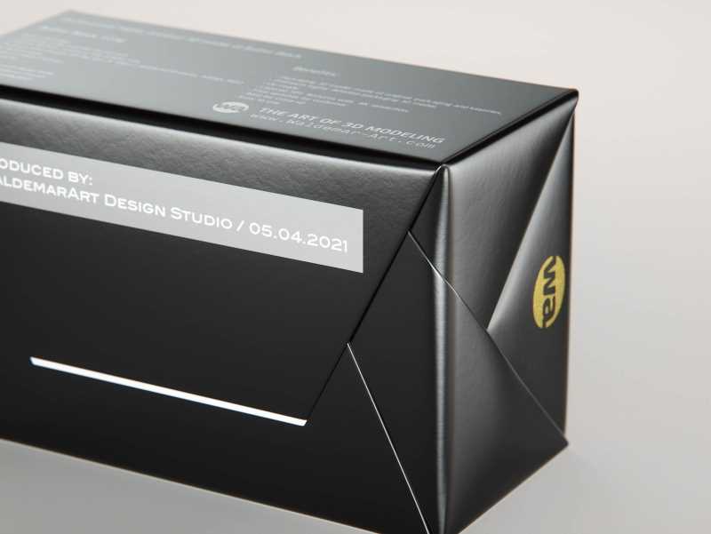 Butter Block 125g packaging 3d model