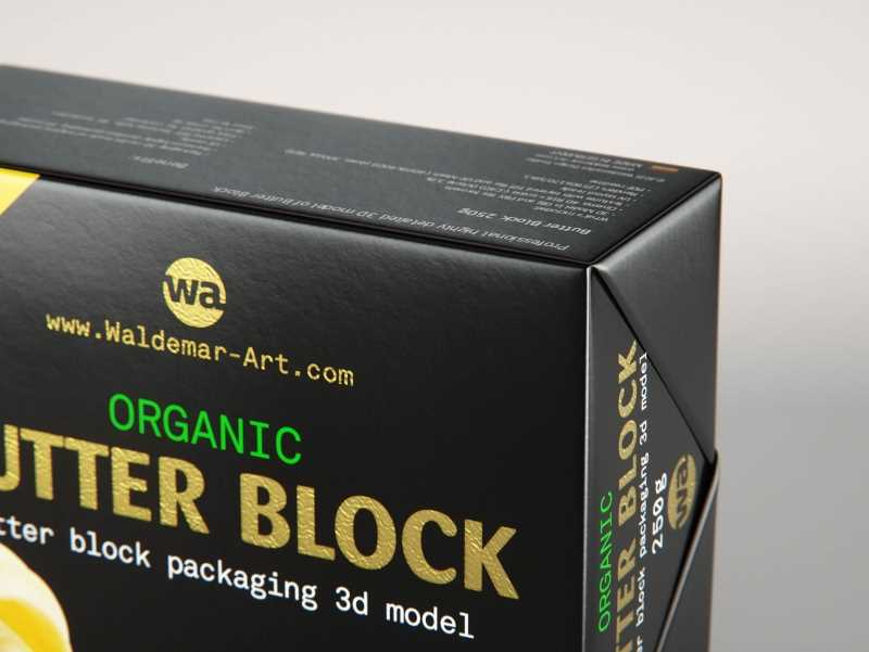 Butter Block 250g packaging 3d model