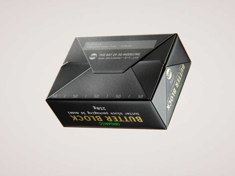 Butter Block 250g packaging 3d model
