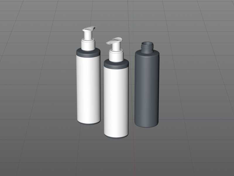 Cleansing Gel Plastic Bottle 200ml packaging 3D model