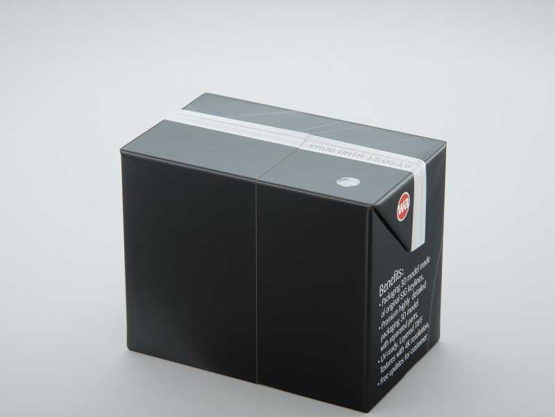 SIG combiBloc Compact 200ml with perforation, straw hole and no opening packaging 3D model