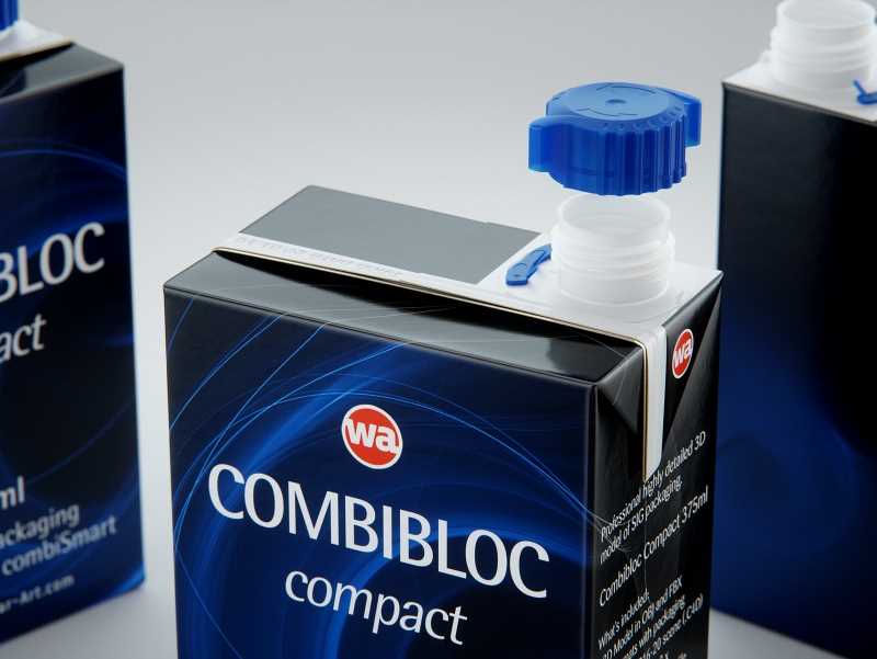 SIG combiBloc Compact 375ml with combiSmart closure packaging 3D model