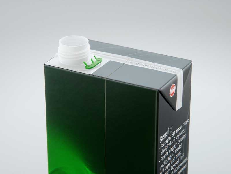 SIG combiBloc Compact 400ml with combiSmart closure packaging 3D model