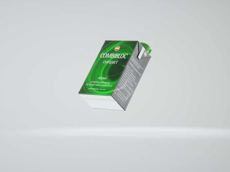 SIG combiBloc Compact 400ml with combiSmart closure packaging 3D model
