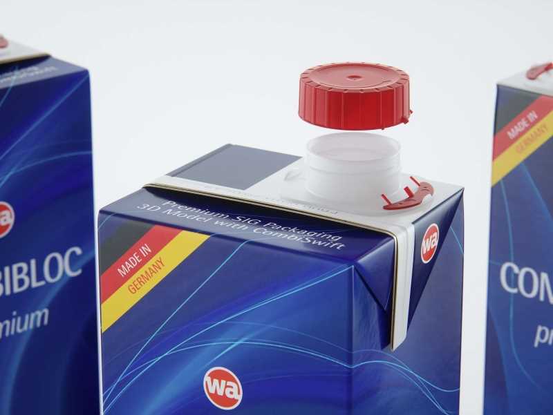 3D model of the SIG Combibloc Premium packaging 1000ml with combiSwift closure