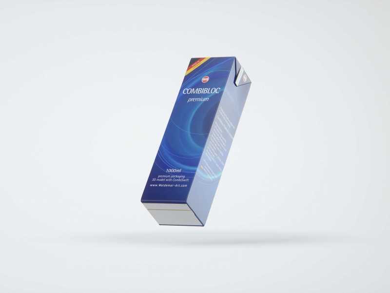 3D model of the SIG Combibloc Premium packaging 1000ml with combiSwift closure