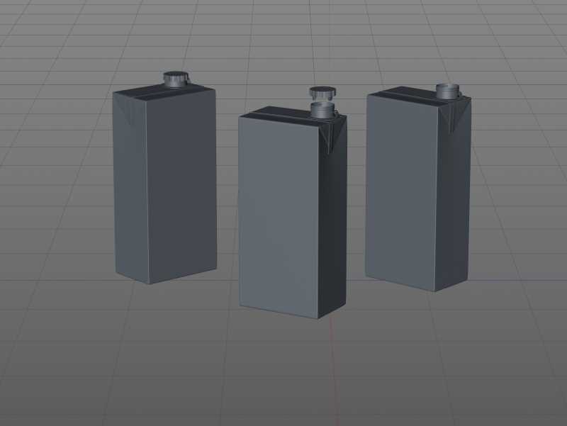 SIG Combibloc Slimline 1000ml with  tethered cap CombiCap Packaging 3D model