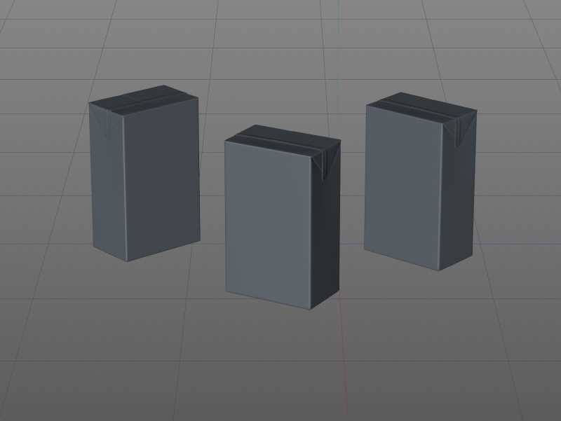 SIG CombiBloc Small 250ml with perforation and a straw hole packaging 3D model pak