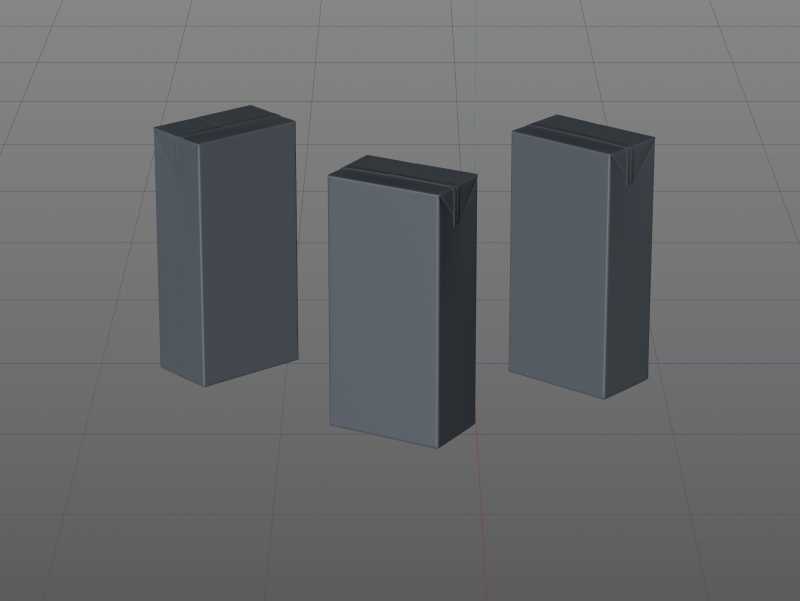 SIG CombiBloc Small 330ml with perforation and a straw hole packaging 3D model pak