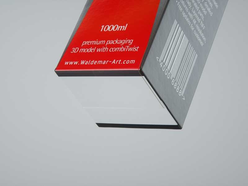 SIG combiFit Midi 1000ml with combiTwist closure packaging 3D model