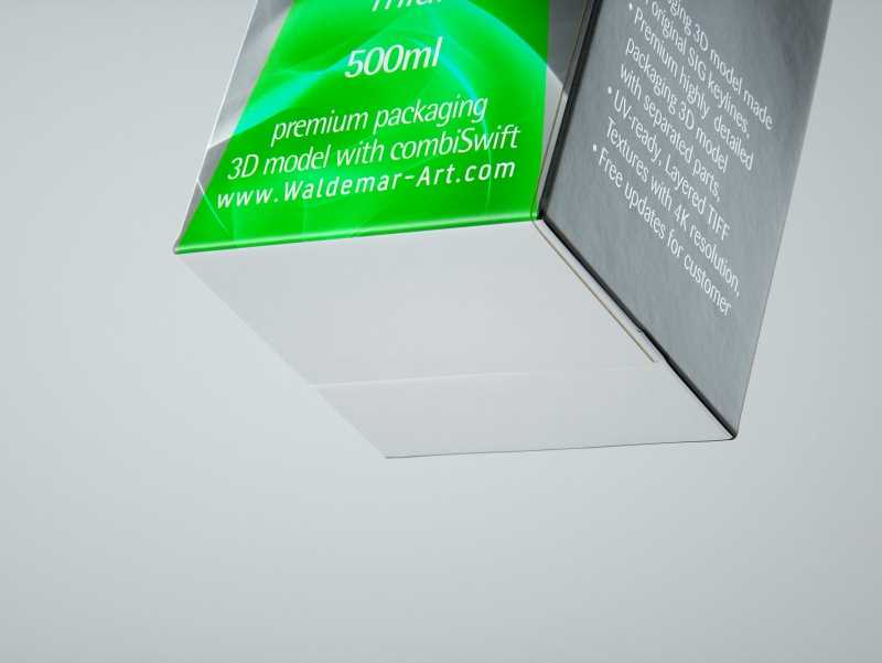 SIG combiFit Midi 500ml with combiSwift closure packaging 3D model