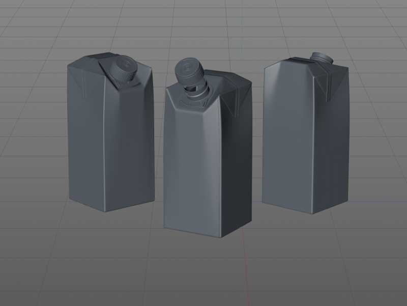 SIG Combifit Midi 750ml with CombiTwist carton packaging 3D model