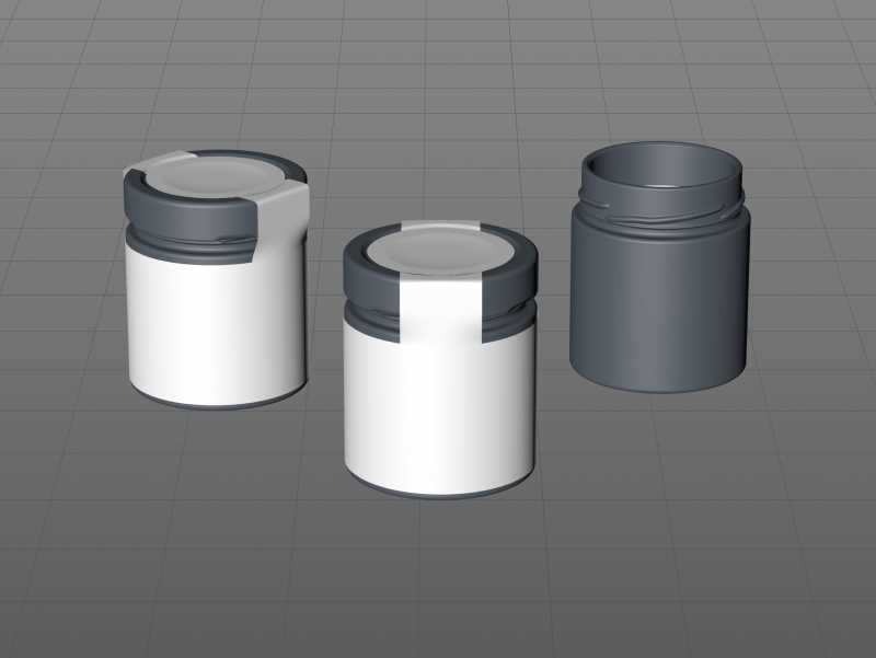 Danish Honey Glass Jar 225g packaging 3d model