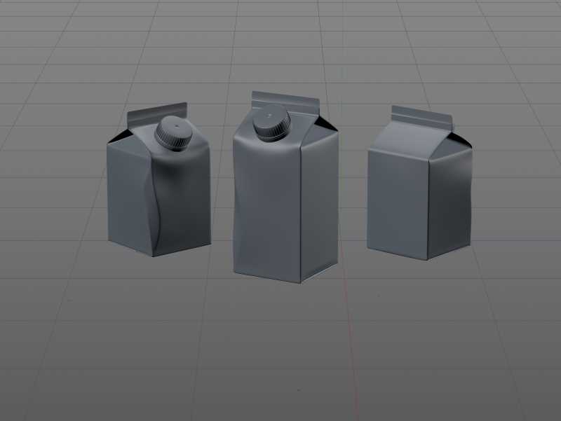 Elopak Pure-Pak Diamond Curve 250 and 330ml Premium packaging 3D model pack