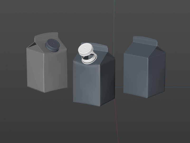 Elopak Pure-Pak Diamond Square 250ml carton packaging 3D model pack