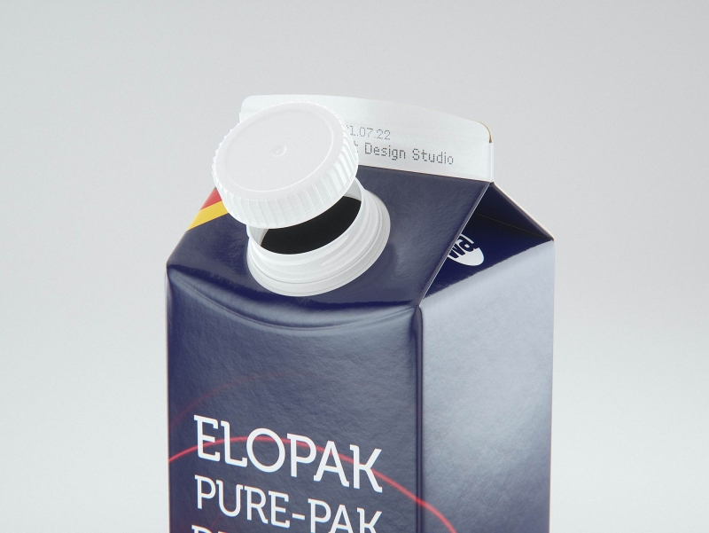 Elopak Pure-Pak Diamond Square 500ml carton packaging 3D model pack