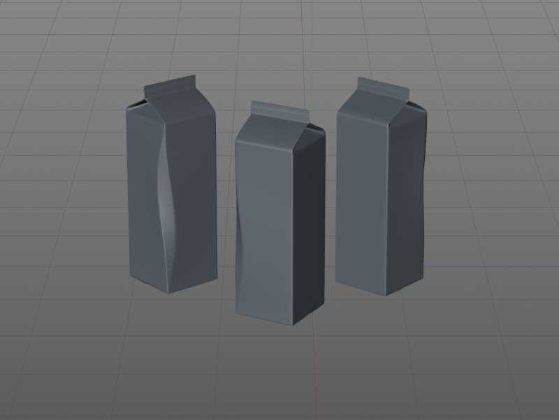 Elopak Pure-Pak Classic CURVE 1000ml (no opening) Premium carton packaging 3D model pack