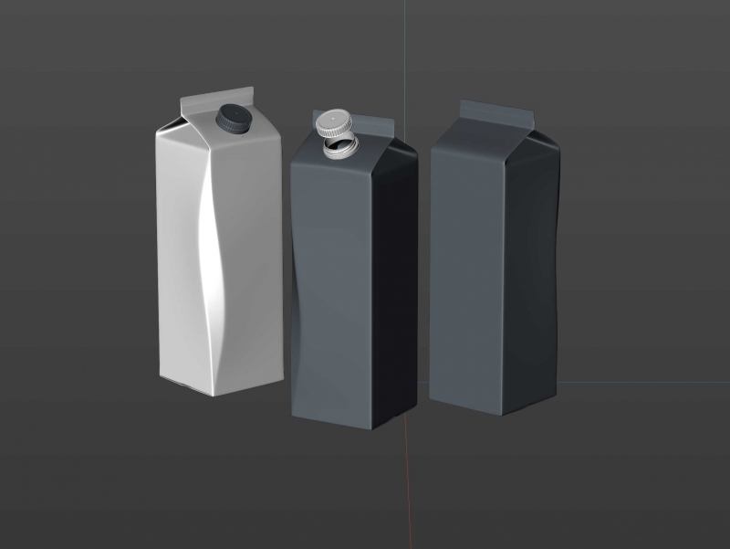 Elopak Pure-Pak Classic Curve 1000ml packaging 3d model