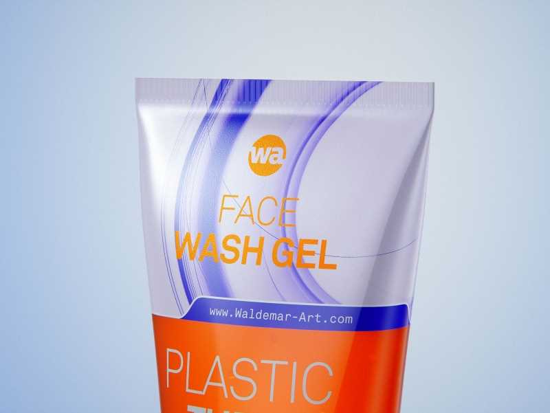 Face wash gel plastic tube 100ml packaging 3d model