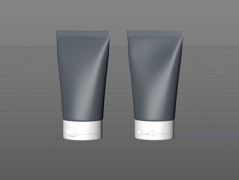 Face wash gel plastic tube 100ml packaging 3d model