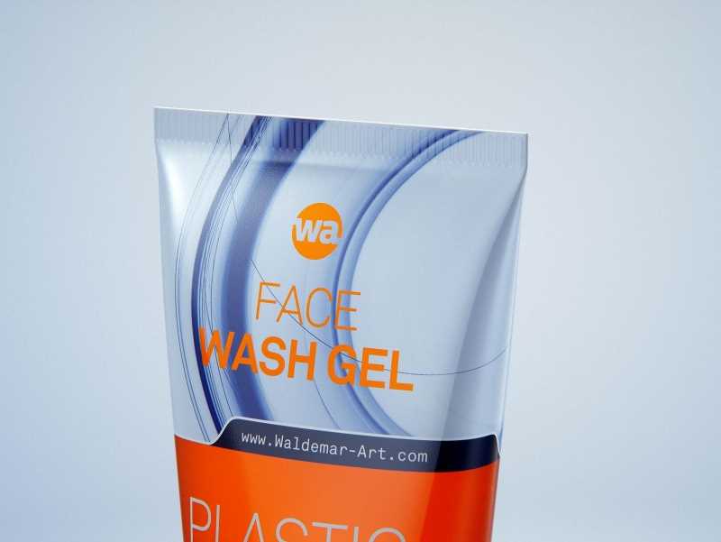 Face wash gel plastic tube 150ml packaging 3d model